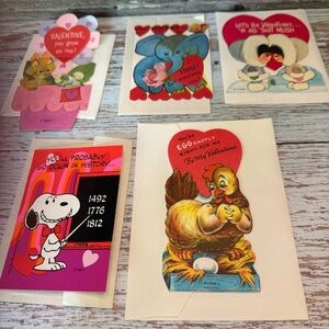 Vintage Valentine's Day Card Set of 5